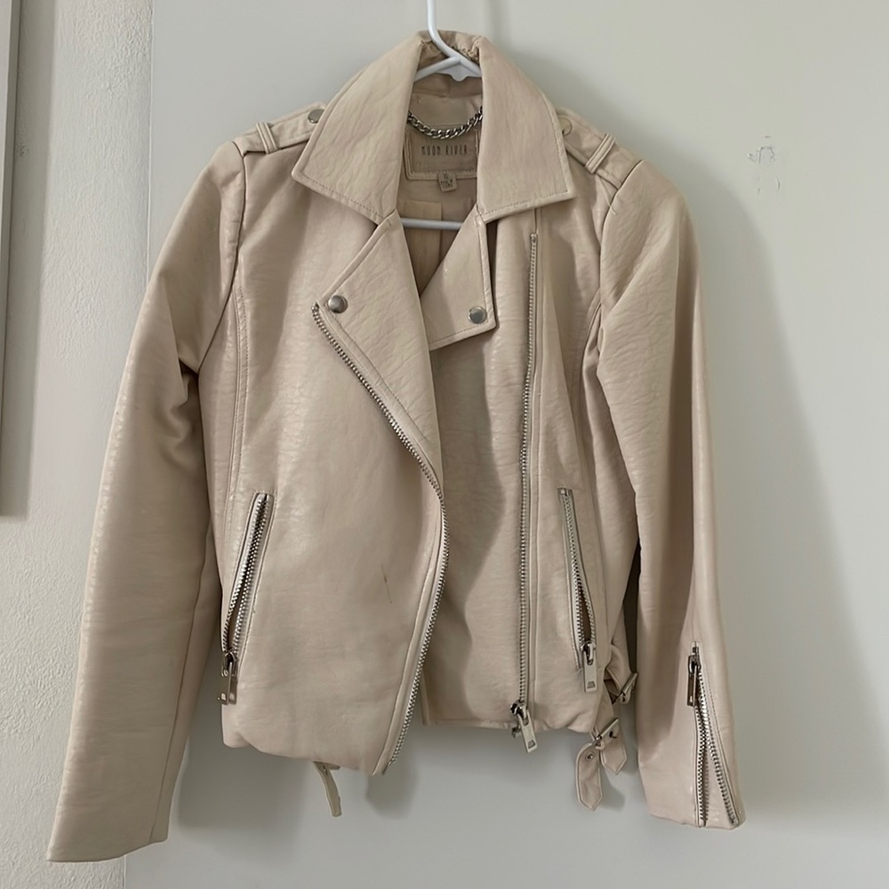 (Moving Sale) Tan leather jacket - Moon River